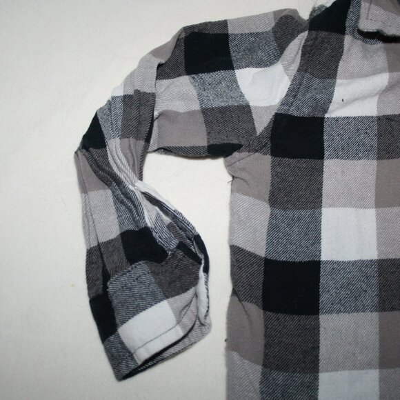 🍁BOYS 5T FLANNEL SHIRT LONG SLEEVE CHECKERED BUTTON-DOWN TOP LAYER WARM PLAID - Picture 5 of 11
